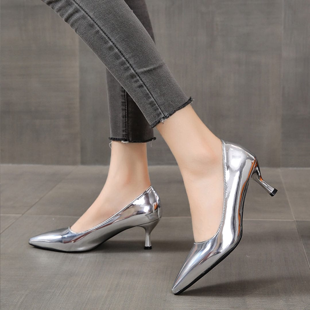 Silver Stompers Pumps