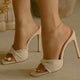 Beige Glam Diva Heels