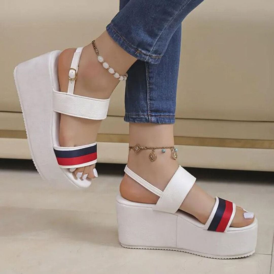 White Stripes Wedges â GloGlamp
