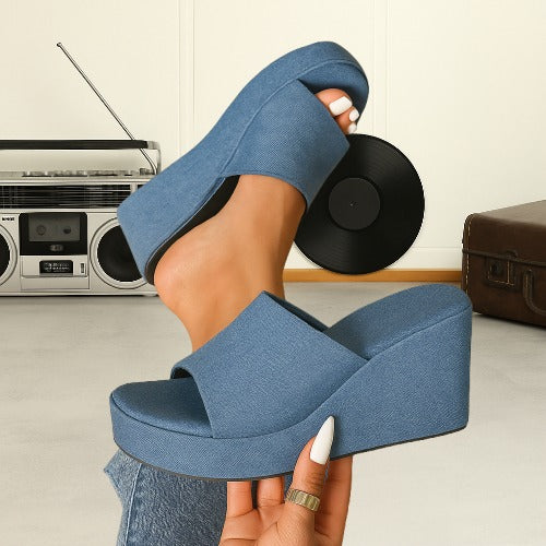 Casual Platform Slip-On Wedges
