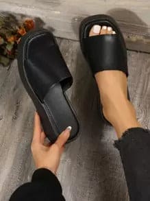 Black Easy Rider Slider Flipflops