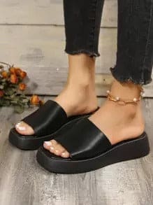 Black Easy Rider Slider Flipflops