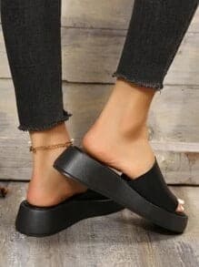Black Easy Rider Slider Flipflops