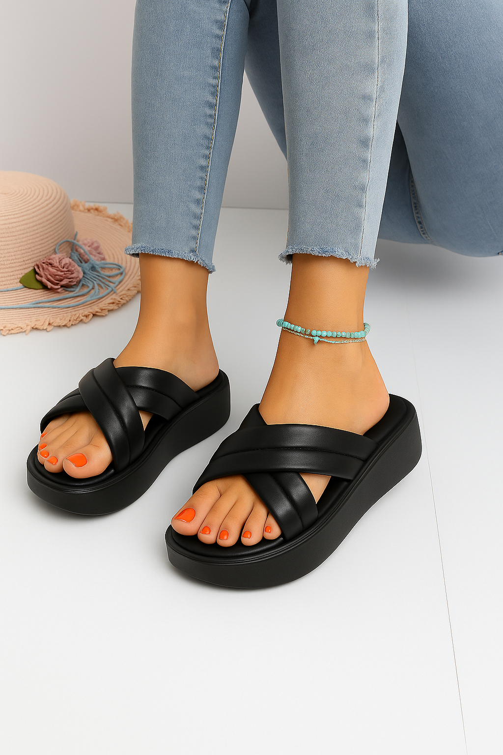 Everyday Comfort Cross Band Slider Flipflops