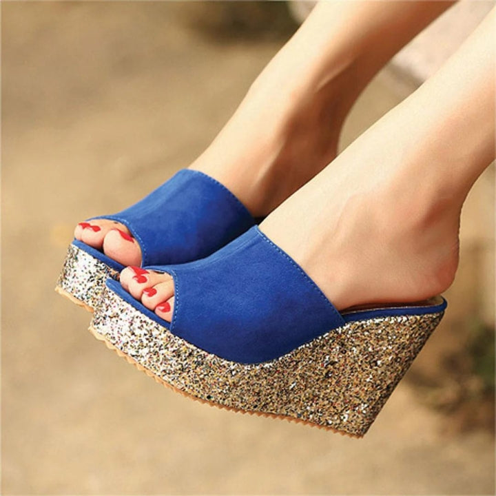 Golden Azure Gleam Wedges