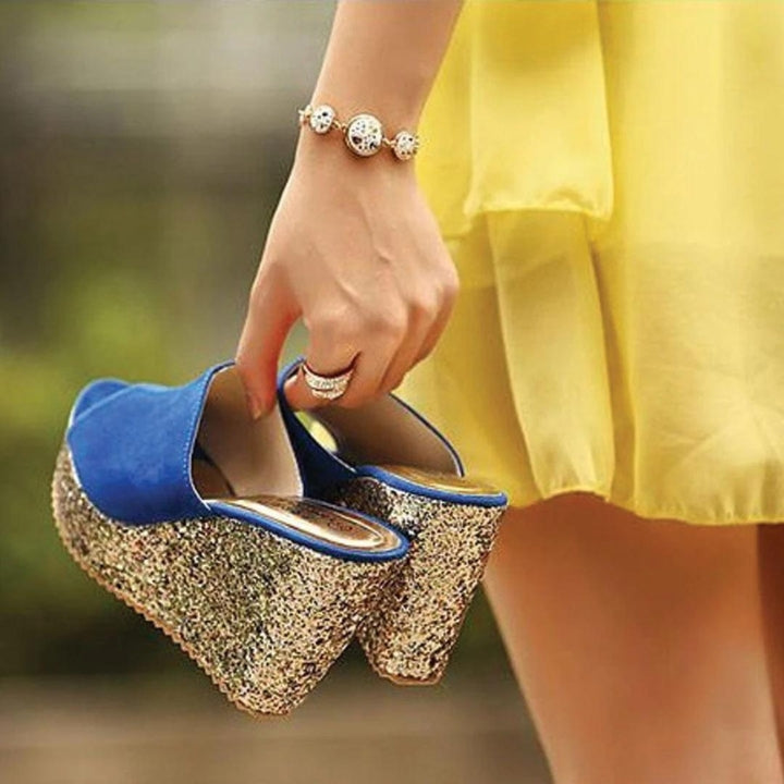 Golden Azure Gleam Wedges