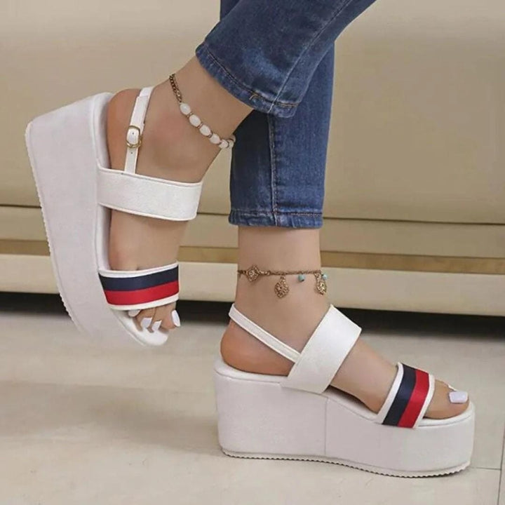 Ivory Stripes Glow Wedges