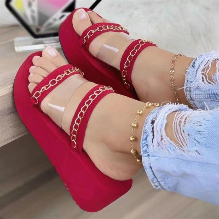 Chain Embrace Red Wedges