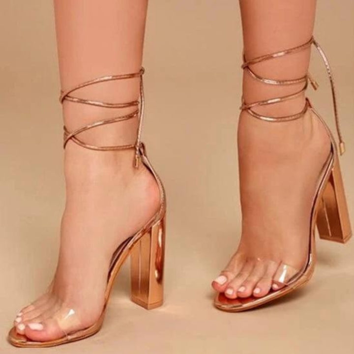 Golden Girl Block Heels