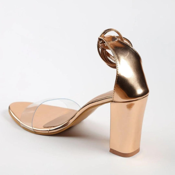 Golden Girl Block Heels