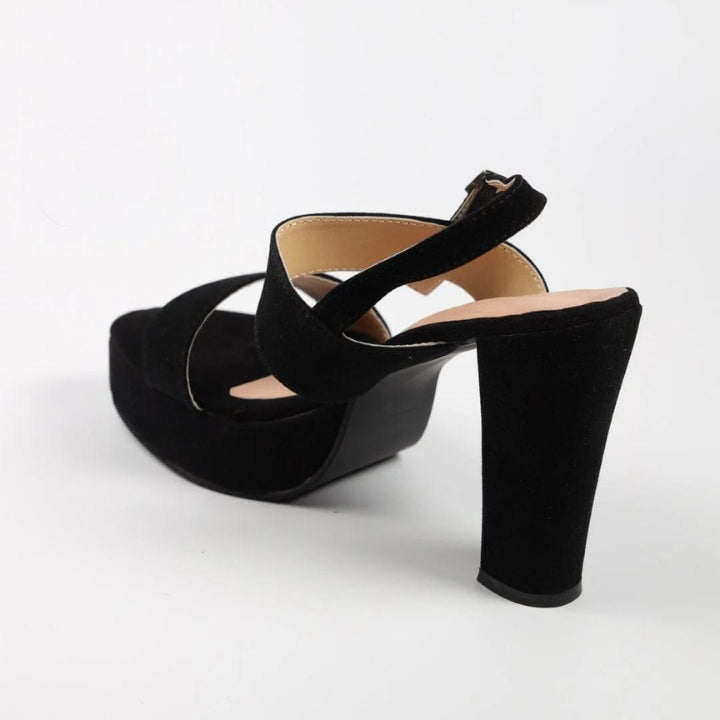 Solid Black Platform Heels