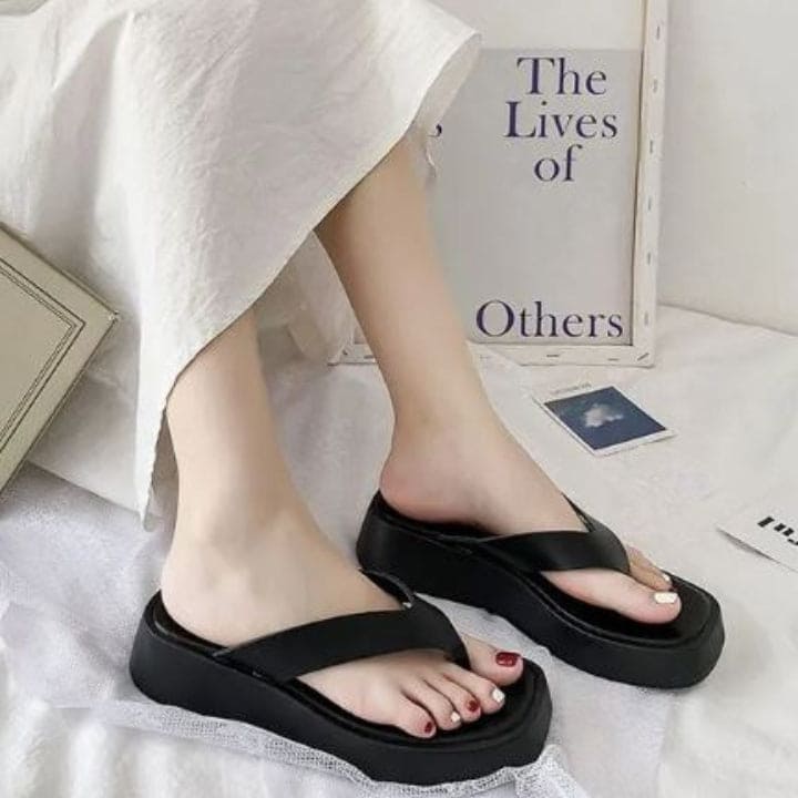 Dual Tone Solid Sliders Flipflops