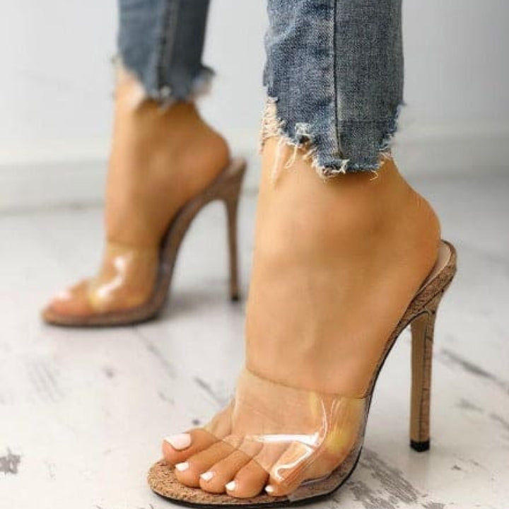 Glassy Glamour Pencil Heels