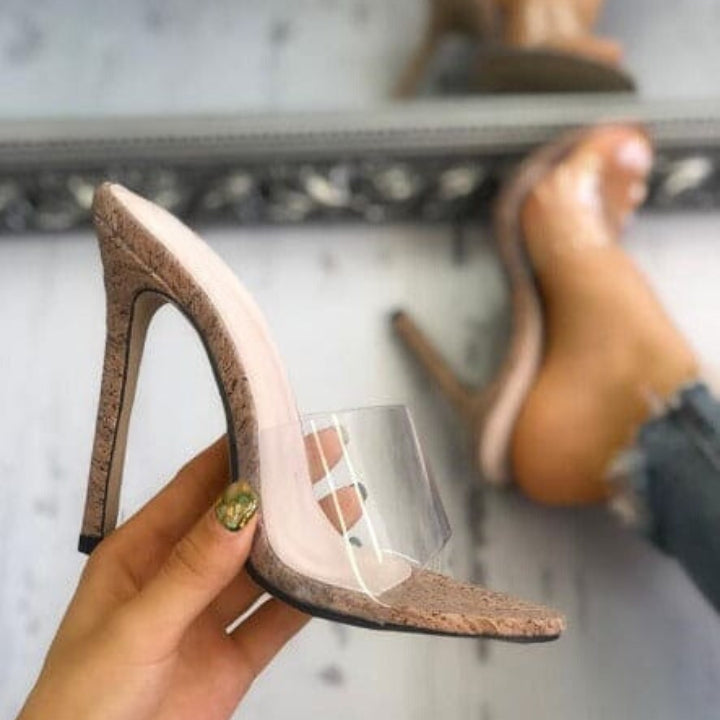 Glassy Glamour Pencil Heels