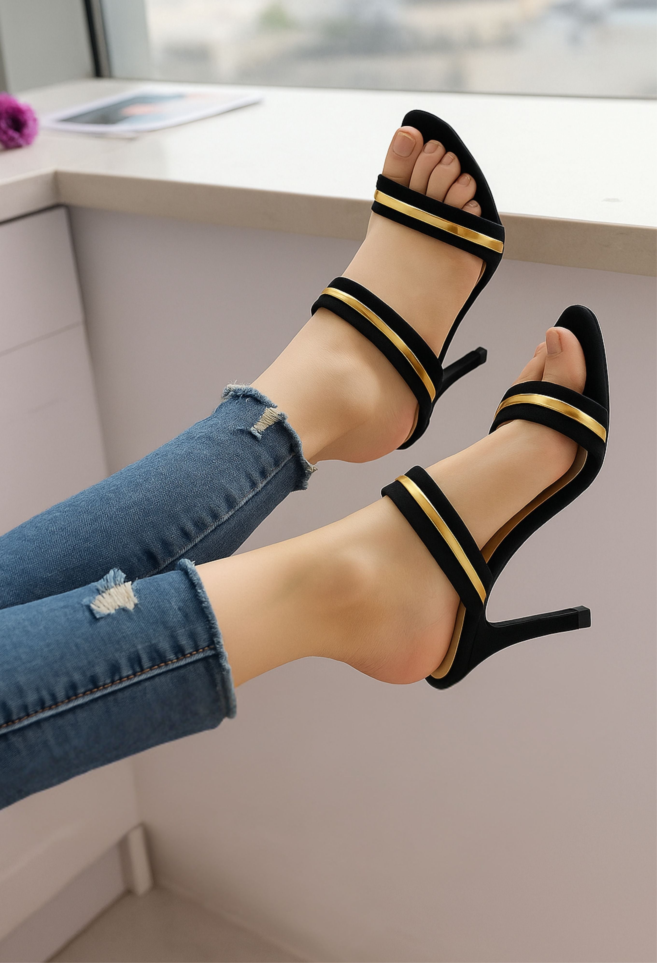 Golden Aura Heels
