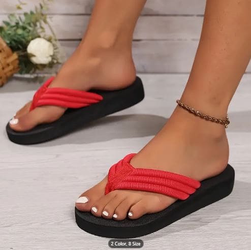 Black & Red Luxe Wedges