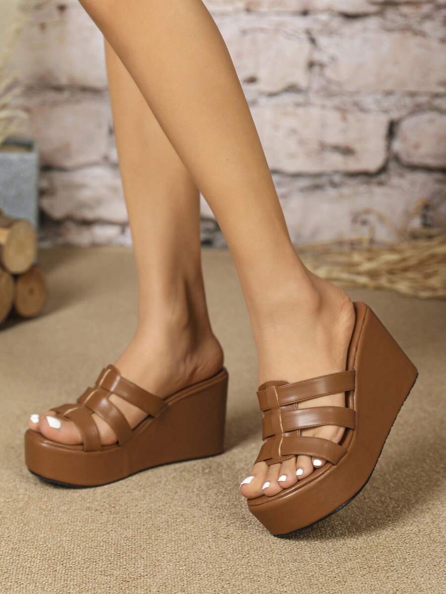 Brown AngleStride Wedges