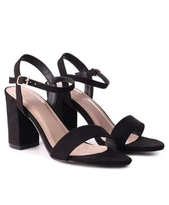 Black block heels